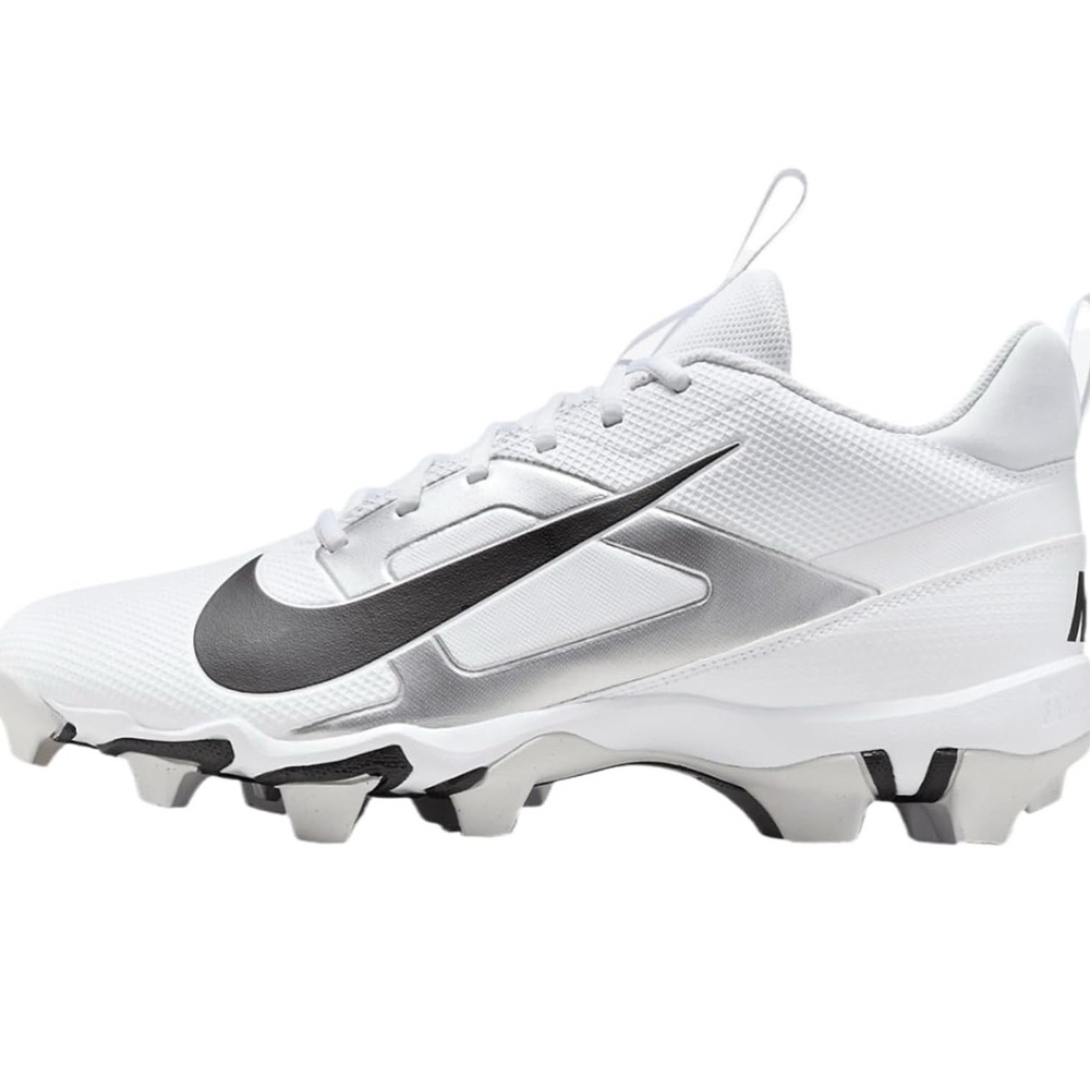 Nike White and Black Alpha Menace 4 Shark Football Cleats 8.5